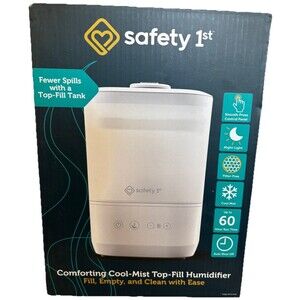 Safety 1st Comforting Cool-Mist Top-Fill Humidifier White, Night Light